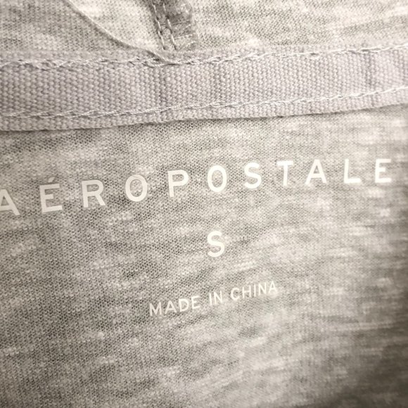 Aeropostale Hoodie Light Grey Small - Picture 3 of 4